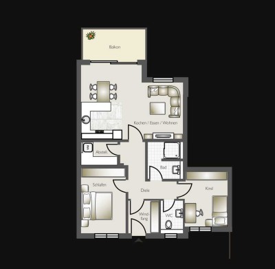 Neubau Etagenwohnung 1. OG