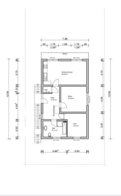 Neuwertige 3-Raum-Wohnung mit Balkon und Einbauküche in Rauenberg