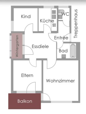 3,5-Zi. LB-Eglosheim, Erstbez. nach Sanierung, Balkon, Wintergarten;EBK