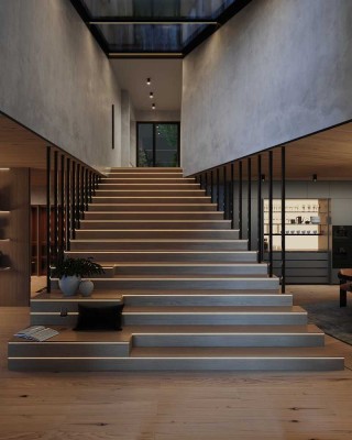 Architektonisches Meisterwerk über zwei Ebenen am Tegeler See – Design trifft Natur