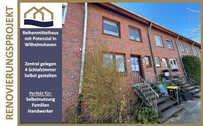 Raum für Ihre Idee: Reihenmittelhaus mit Potenzial in zentraler Lage von Wilhelmshaven