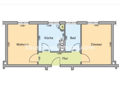 Tauschwohnung: Tausche 2 Zimmer Wohnung in Stadtmitte gegen 3 Zimmer