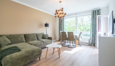 Möblierte 2-Zimmer-Wohnung mit Balkon – all inclusive – bezugsfertig – Wohnen auf Zeit – Neuss