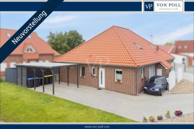 Neuwertige Bungalow-Doppelhaushälfte mit Ausbaupotenzial am Stadtrand von Norden