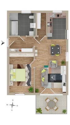2-Zimmer-Wohnung Nr. 7 in Haus 8 zu verkaufen