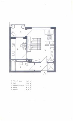 Nur an Referendare! Vollmöblierte 1,5 Zimmer Wohnung in Augsburg (Kreis), Neusäß befristet!