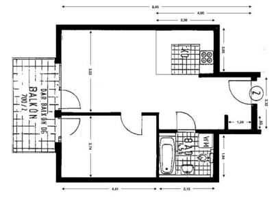 Gepflegte 2-Zimmer-Wohnung mit Balkon in Bretzfeld