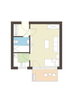 Appartement mit EBK und Balkon in zentraler ruhiger Lage