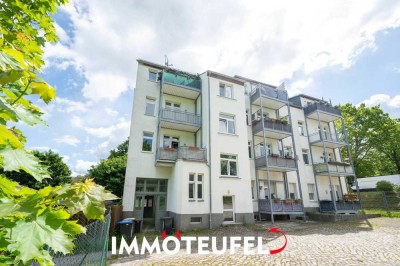 Frisch renovierte 2-Zi.-Wohnung in Chemnitz mit Balkon, Blick ins Grüne und Stellplatz im Innenhof