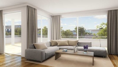 Exklusive Penthouse-Wohnung mit umlaufender Dachterrasse im Zentrum von Bargteheide zu vermieten