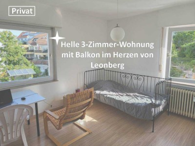 PRIVAT | Helle 3-Zimmer-Wohnung mit Balkon im Herzen von Leonberg