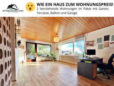 WIE EIN HAUS ZUM WOHNUNGSPREIS! -  Zwei Wohnungen im Paket mit Garten, Terrasse, Balkon und Garage