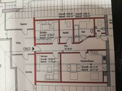 Schöne und gepflegte 3-Raum-Dachgeschosswohnung in Soyen