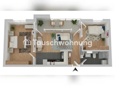 Tauschwohnung: 2ZKB mit großem Balkon