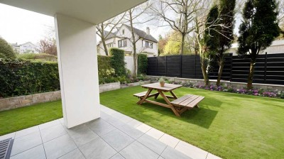 Neubauwohnung mit Garten im Villenviertel