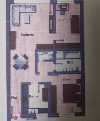 Gepflegte Wohnung mit drei Zimmern sowie Balkon und Einbauküche in Rauenberg