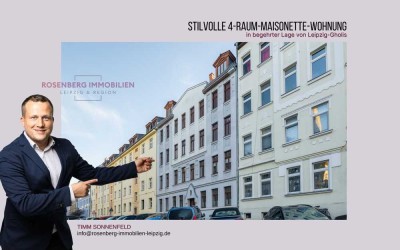 Stilvolle 4-Raum-Maisonette-Wohnung mit Balkon im Herzen von Leipzig-Gohlis