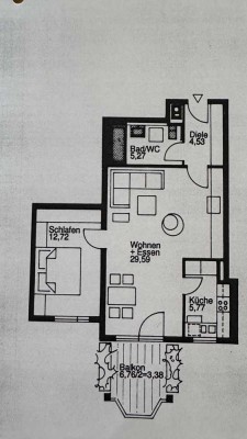 Sonnige, helle und gepflegte 2 Zi Wohnung in Korntal (61qm)