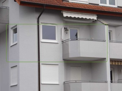 Helle 1-Zimmer-Wohnung im 2. Obergeschoss mit Süd-West-Balkon