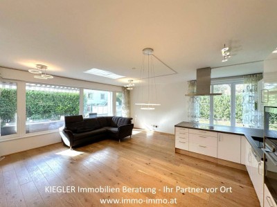 +++ 120M² NEUBAU GARTENWOHNUNG +++ 5 Zimmer, Loggia, 223m² Garten, 2 Parkplätze, zentrumsnahe Ruhelage