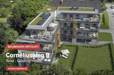 BAUBEGINN ERFOLGT! Neubauprojekt in Ruhelage in Gösting! 2-Zimmerwohnung mit SÜD-Balkon!