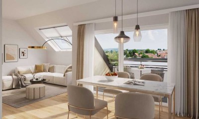 EH55-*NEUBAU* Gut geschnittene Dachgeschosswohnung in A.-Hochzoll-Süd!