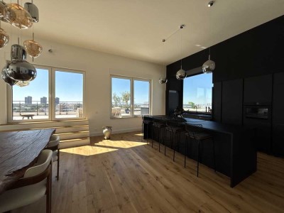 Luxuriöses Penthouse mit 212 m² Dachterrasse und Panoramablick über Mannheim