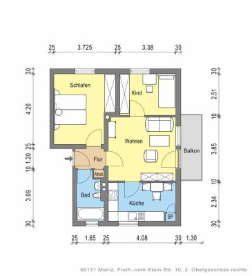 Perfekt für uns: geräumige 3-Zimmer-Wohnung