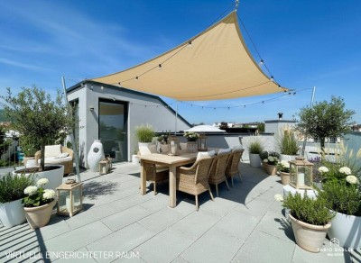 PROVISIONSFREI - NEUBAU |Klimatisiert | 4-Zimmer | Exklusive Neubau-Dachgeschosswohnung mit imposantem Dachterrassentraum mit Anninger-Blick im Zentrum Guntramsdorfs