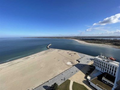 Ecksuite mit Panoramablick auf die Trave und die Ostsee