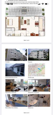 2-Zimmer Penthouse Wohnung in zentraler Lage mit großer Dachterrasse