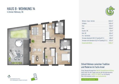 HN-OST - Exklusive 4-Zimmer-Penthouse-Neubauwohnung (B14)!
