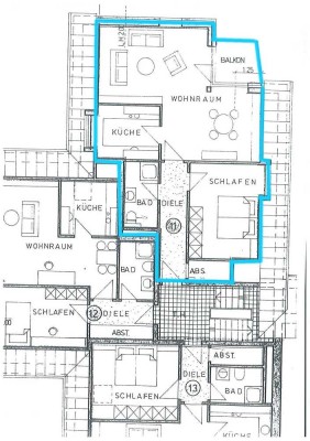 Schöne Dachgeschosswohnung mit Balkon