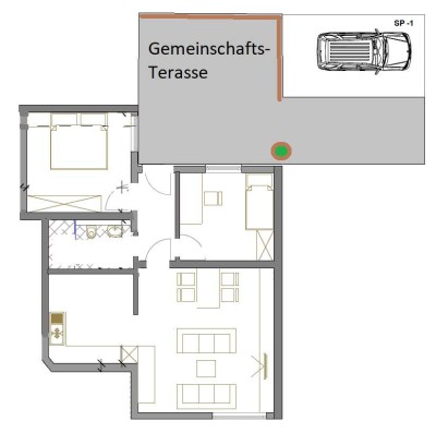 775 € - 67 m² - 3.0 Zi.