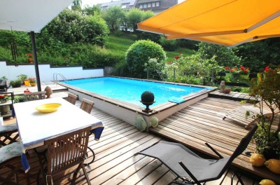 Besonderheit - Terrassenwohnung 4,5 Zi mit Pool auf 2 Ebenen in begehrter Lage von Offenburg