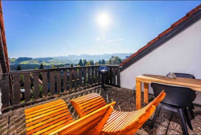 Traumhafte Aussichten - Barrierefreie Terrassenwohnung mit herrlichem Panoramablick nahe Oberstaufen