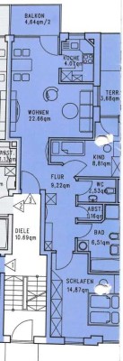 Freundliche 3-Zimmer-Hochparterre-Wohnung mit gehobener Innenausstattung mit Einbauküche in Landshut