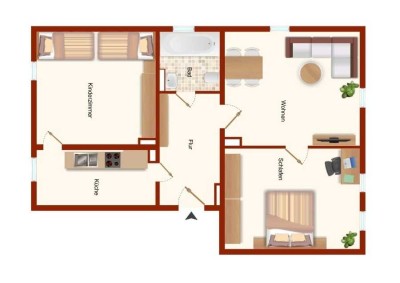 ERSTBEZUG NACH SANIERUNG! Charmante 3 Zi.-Wohnung in Erfurt Süd