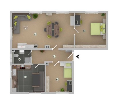3Z-Wohnung mit EBK, Gartennutzung und Waldrandlage in besonderem Ambiente