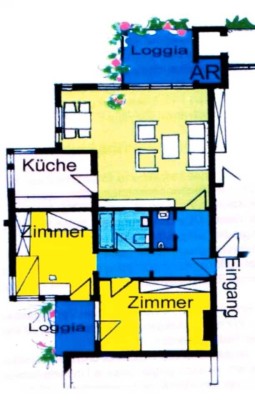 Schöne, gepflegte 3-Zimmer-Erdgeschosswohnung mit Einbauküche in Horhausen (Westerwald)