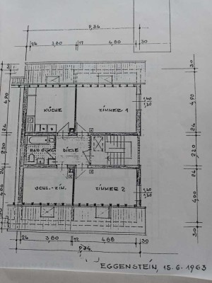 Schöne Dachgeschoßwohnung mit großem Balkon