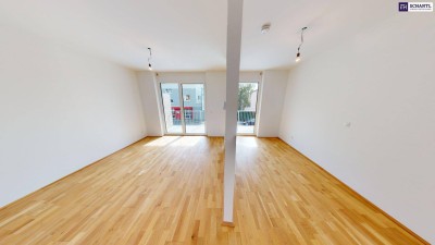 Preisreduziert! Erstbezug in Graz – Reininghausstraße: moderne Erdgeschosswohnung mit 38,22 m², 2 Zimmern, Balkon, Eigengarten und Kellerabteil in attraktiver Lage.