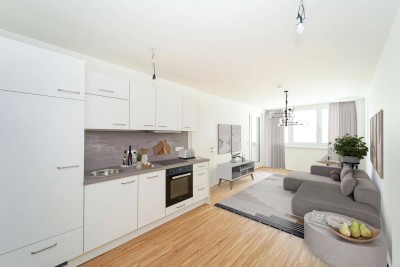 Drei-Zimmer-Dachgeschoßwohnung mit Terrasse- Erstbezug - zu mieten in 1020 Wien