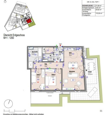 172 m2 Gartenfläche ! Neu ! Traumhafte Gartenwohnung in Grünruhelage ! Provisionsfrei !