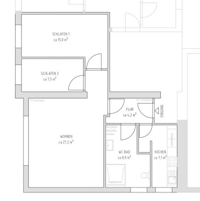 Moderne 3 Zimmerwohnung - Erstbezug nach Renovierung - Neue Einbauküche - Top modernes Bad