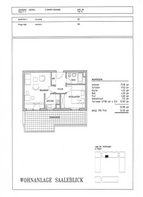 Schöne, gemütliche 2-Zimmer Dachgeschosswohnung plus großer 20qm Dachterrasse !!!