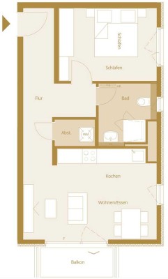 2-Zimmer-Wohnung - Neubau - mit Balkon und EBK in Bad Nauheim