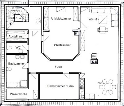 Geräumige und gepflegte 3-Zimmer-DG-Wohnung mit Einbauküche in Berg