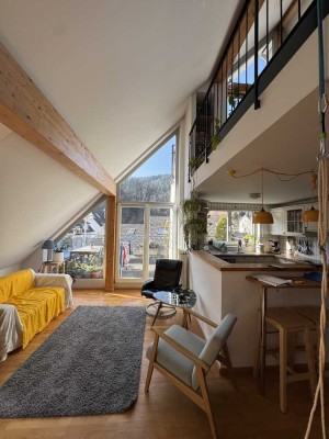 Helle 4,5-Zimmer Maisonette-Wohnung mit Dachterrasse in ruhiger Lage in Freiburg-Kappel - befristet