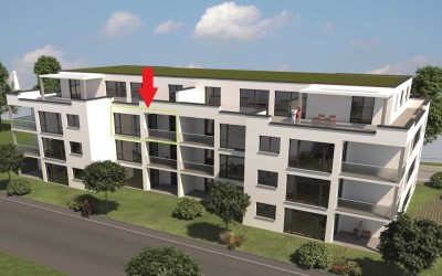 4 Zimmer Neubauwohnung im 2. OG mit Balkon